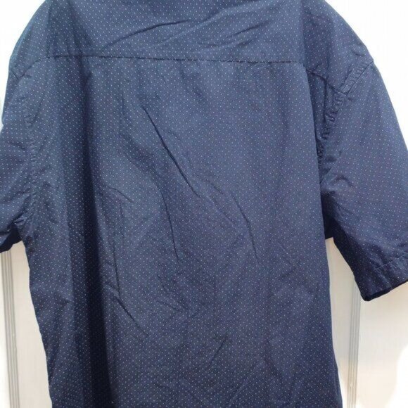 Monument Men’s Navy Polka Dot Short-Sleeve Button-Up Shirt 2X - Picture 10 of 14
